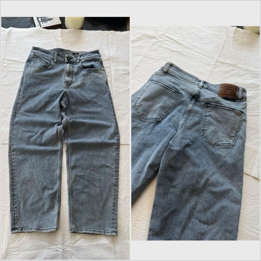 Volcom Men's Blue and Grey Jeans
